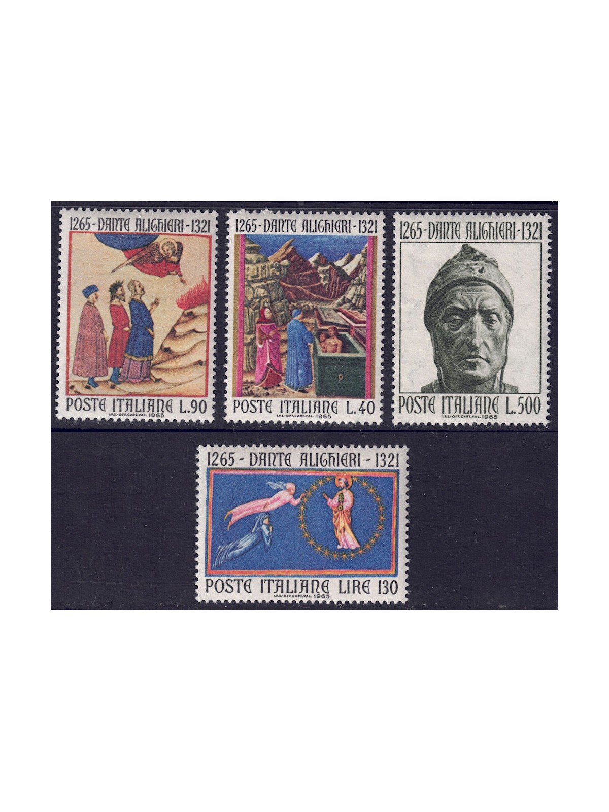 ITALY 1965 Dante Alighieri 4v MNH**