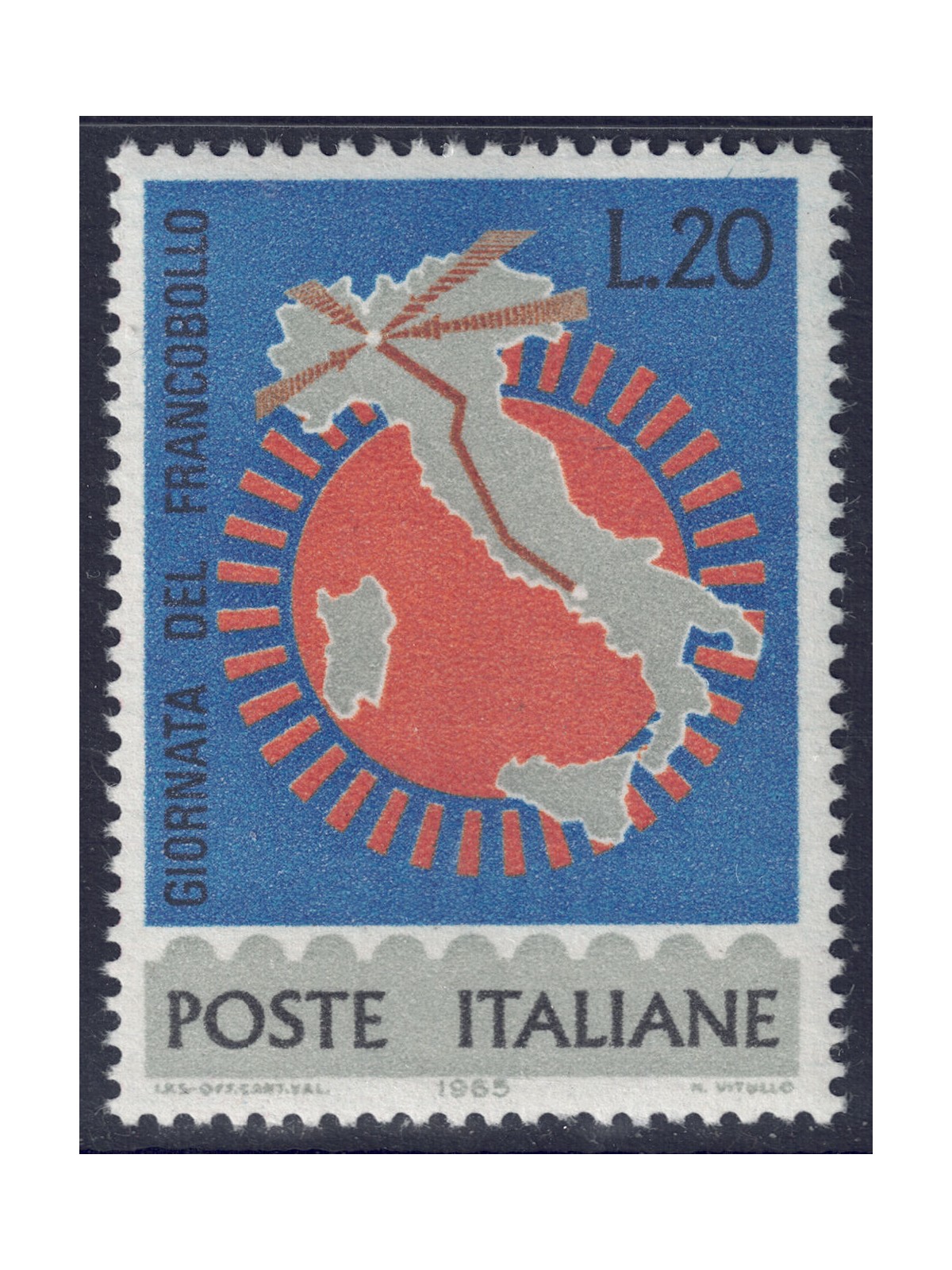 ITALIA 1965 Giornata del francobollo MNH**