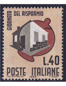ITALY 1965 Savings Day MNH**