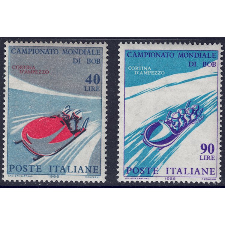 ITALY 1966 World Bobsleigh Championships 2v MNH**