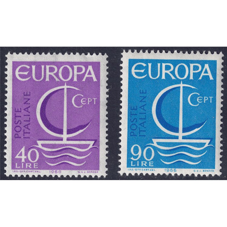 ITALY 1966 Europe 2v MNH**