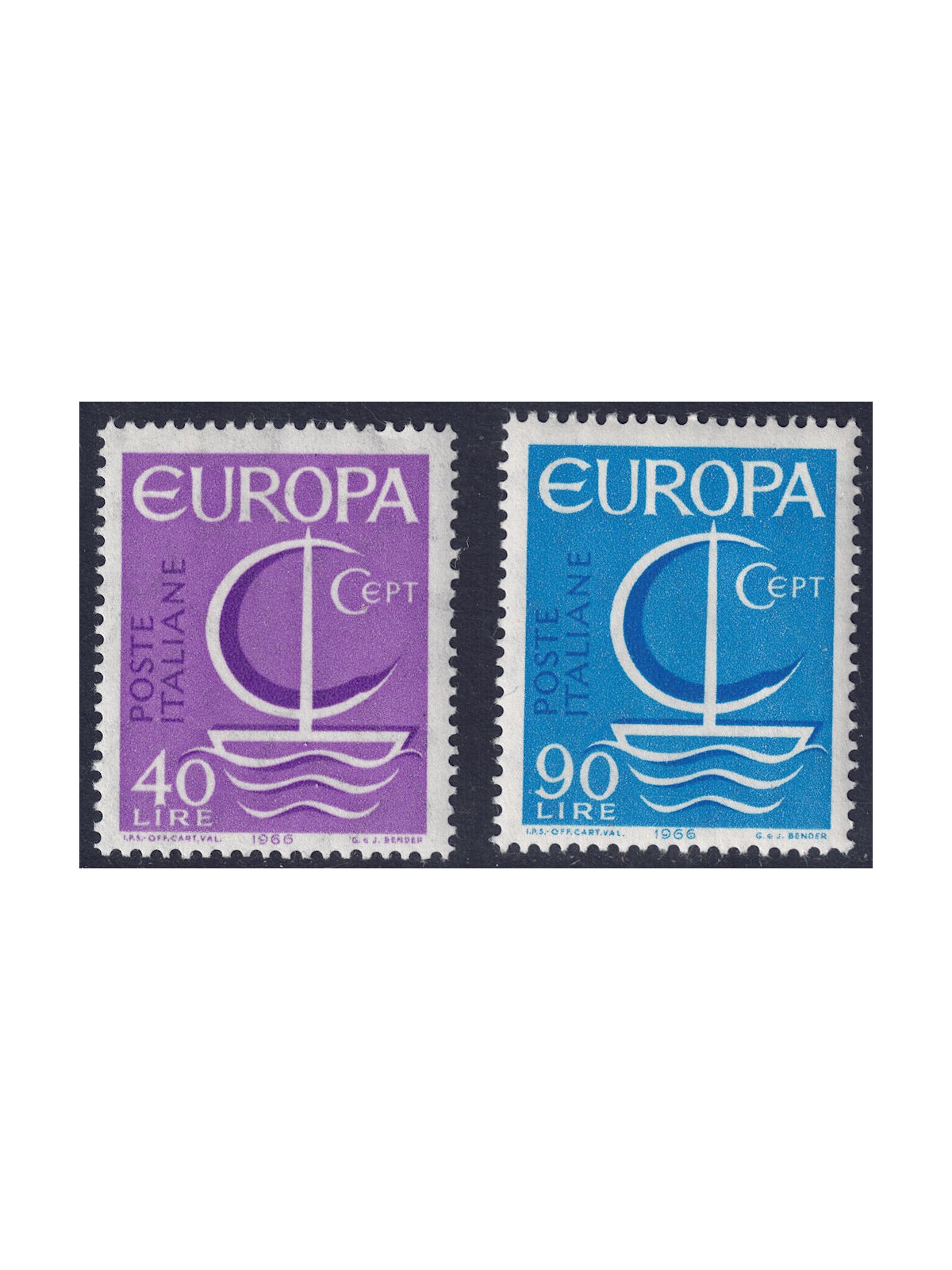ITALIA 1966 Europa 2v MNH**