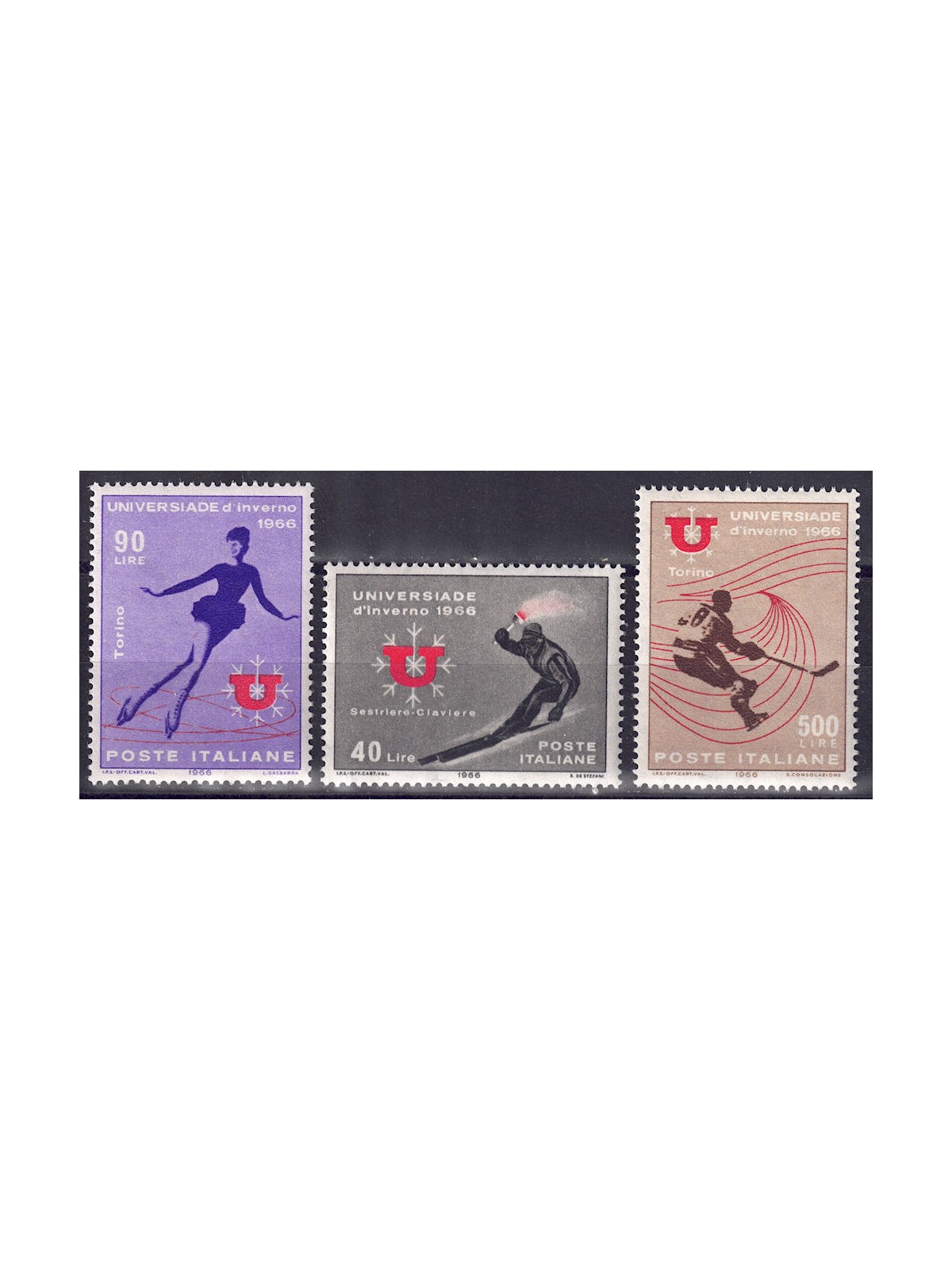 ITALY 1966 Winter Universiade 3v MNH**