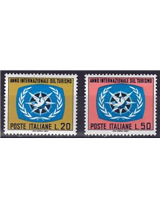ITALIA 1967 Anno internazionale del turismo 2v MNH**