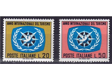 ITALIA 1967 Anno internazionale del turismo 2v MNH**