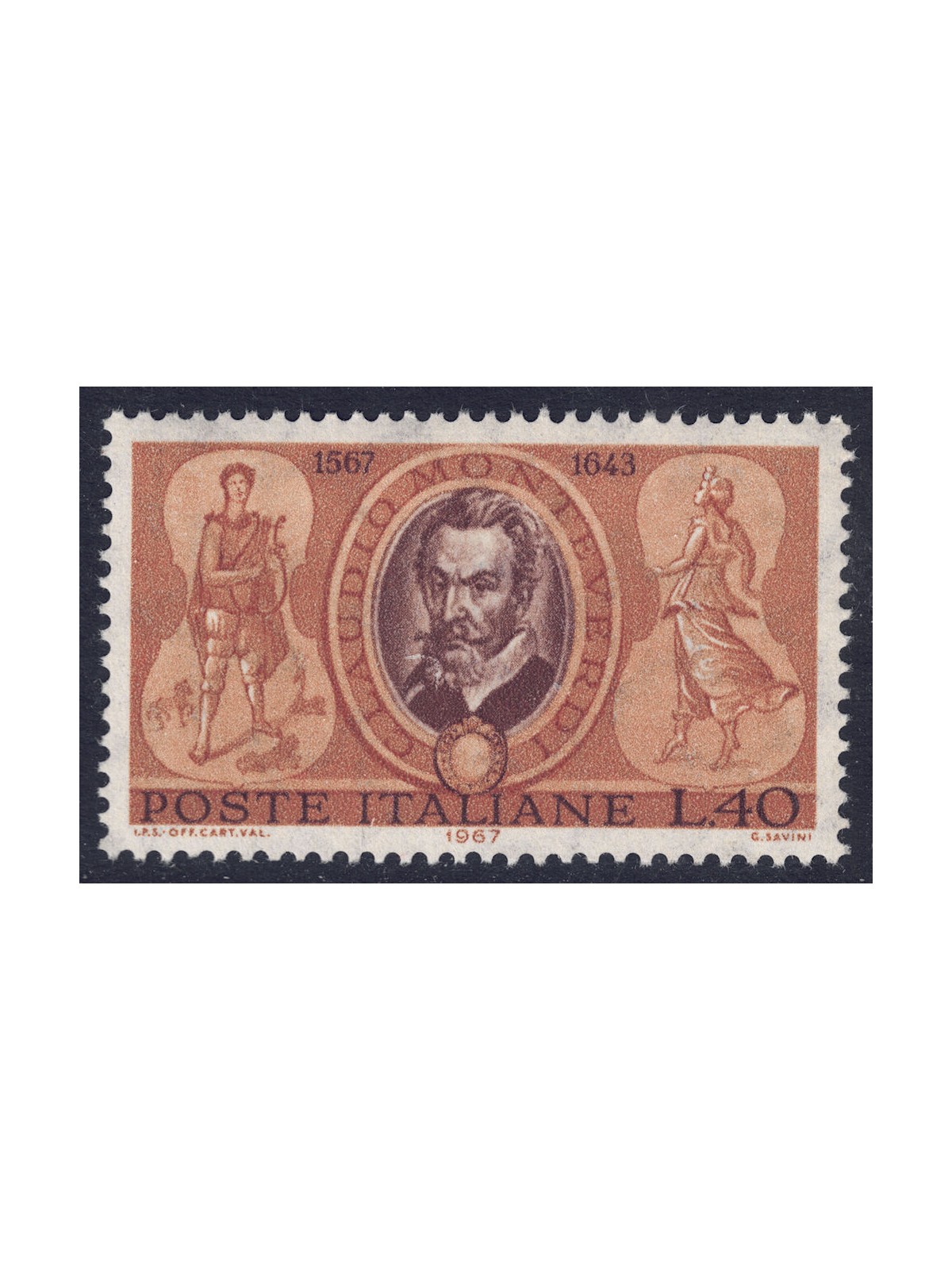 ITALIA 1967 Claudio Monteverdi MNH**