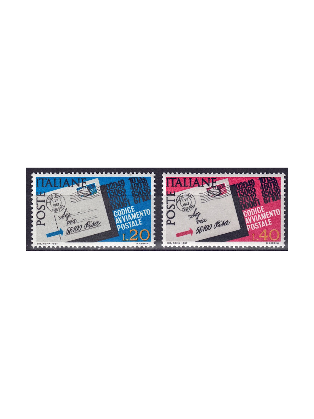 ITALIA 1967 Codice di avviamento postale 2v MNH**