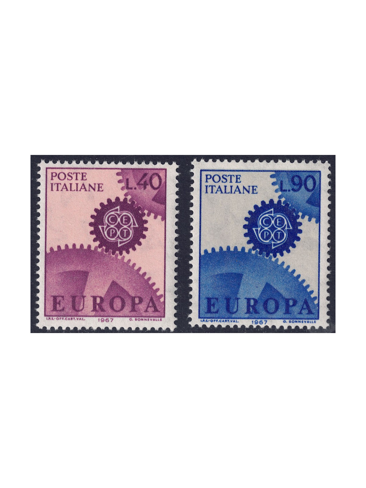 ITALY 1967 Europe 2v MNH**