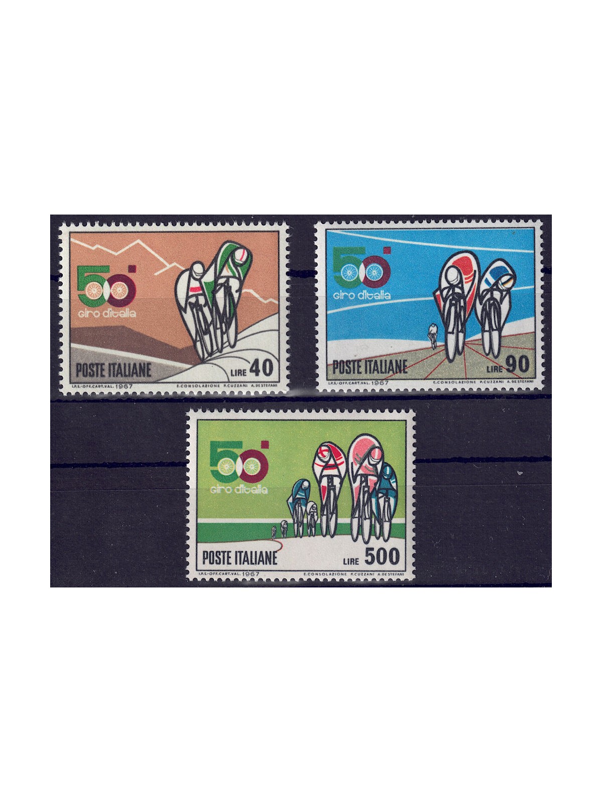 ITALIA 1967 Giro ciclistico d'Italia 3v MNH**