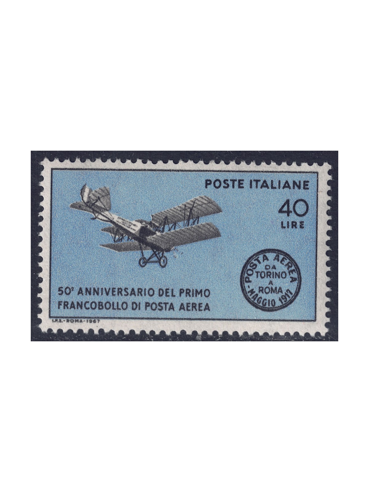 ITALIA 1967 Primo francobollo di posta aerea MNH**