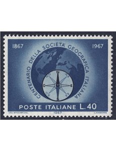 ITALY 1967 Italian Geographical Society MNH**