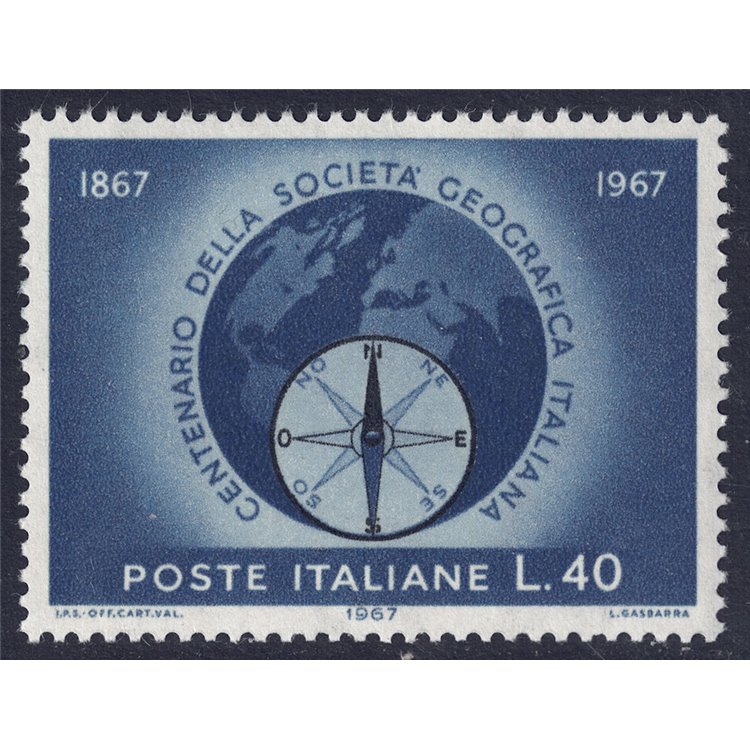 ITALY 1967 Italian Geographical Society MNH**