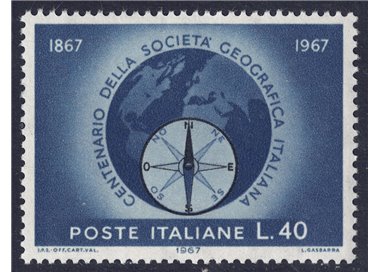 ITALIA 1967 Società Geografica Italiana MNH**