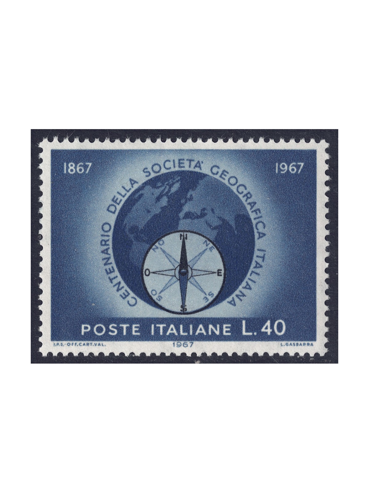 ITALIA 1967 Società Geografica Italiana MNH**