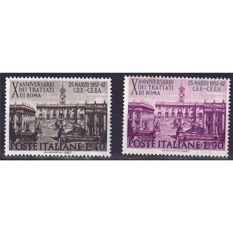 ITALY 1967 Treaties of Rome 2v MNH**