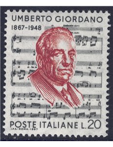 ITALY 1967 Umberto Giordano MNH**