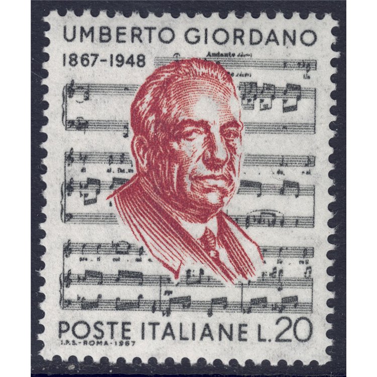 ITALY 1967 Umberto Giordano MNH**