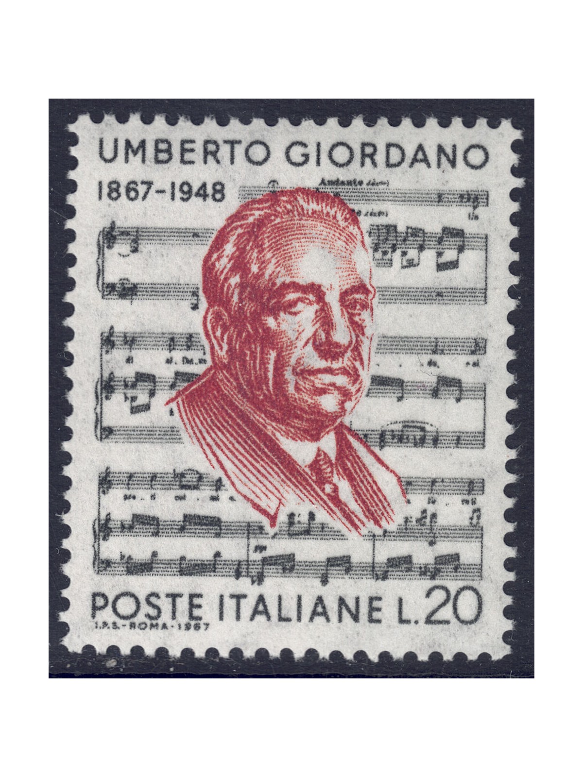 ITALY 1967 Umberto Giordano MNH**