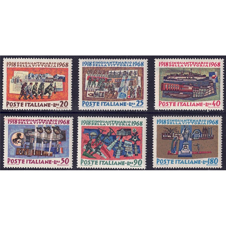 ITALY 1968 Anniversary of Victory 6v MNH**