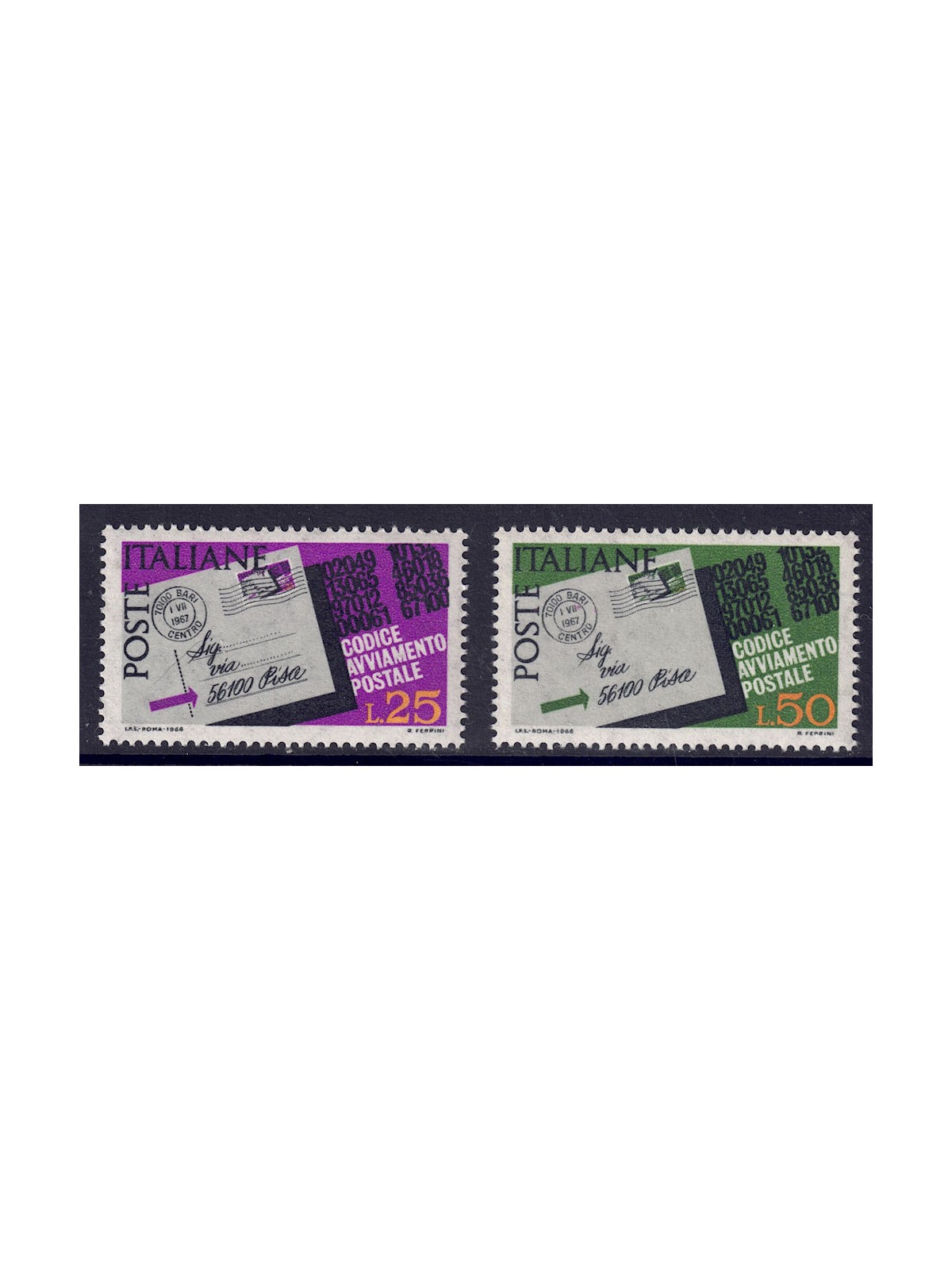 ITALIA 1968 Codice di avviamento postale 2v MNH**
