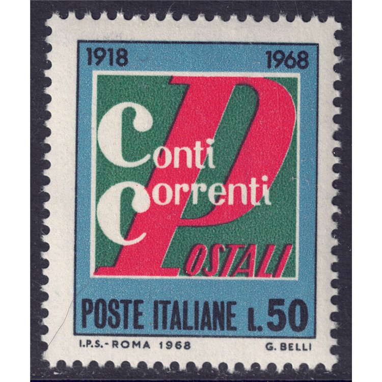ITALY 1968 Postal Current Accounts MNH**