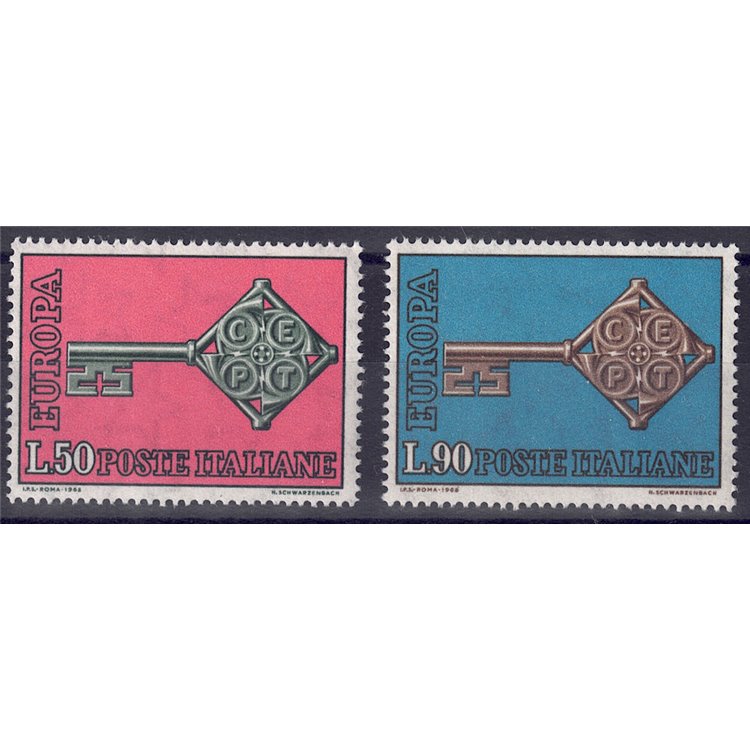 ITALIA 1968 Europa 2v MNH**