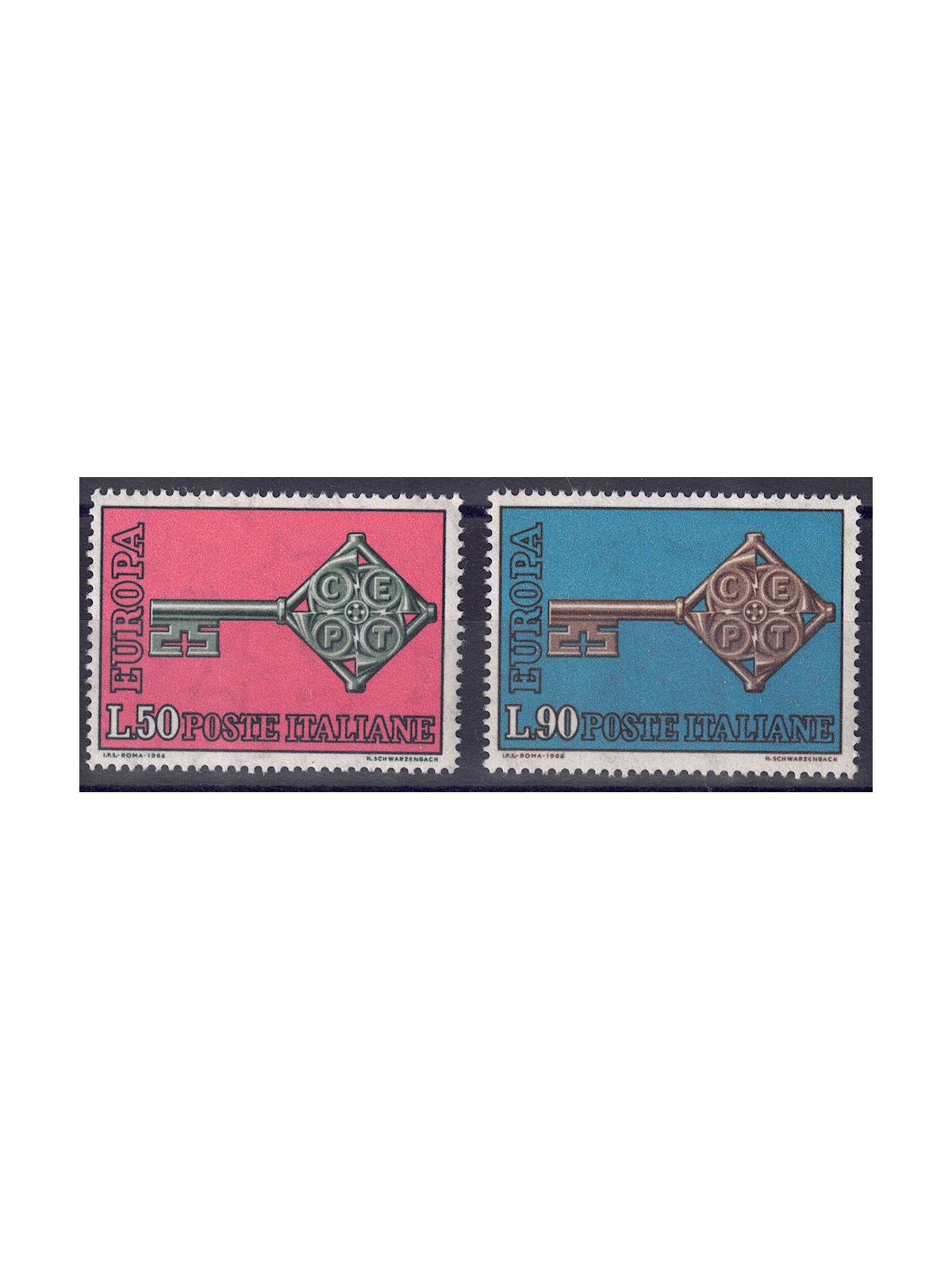 ITALIA 1968 Europa 2v MNH**
