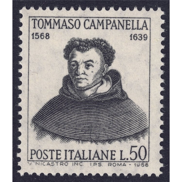 ITALIA 1968 Tommaso Campanella MNH**