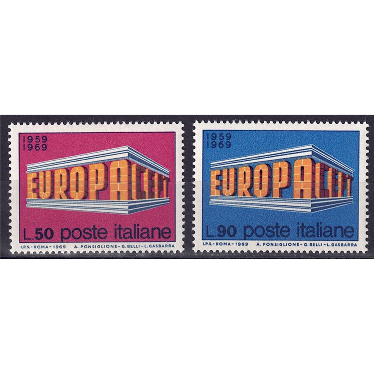 ITALY 1969 Europe 2v MNH**