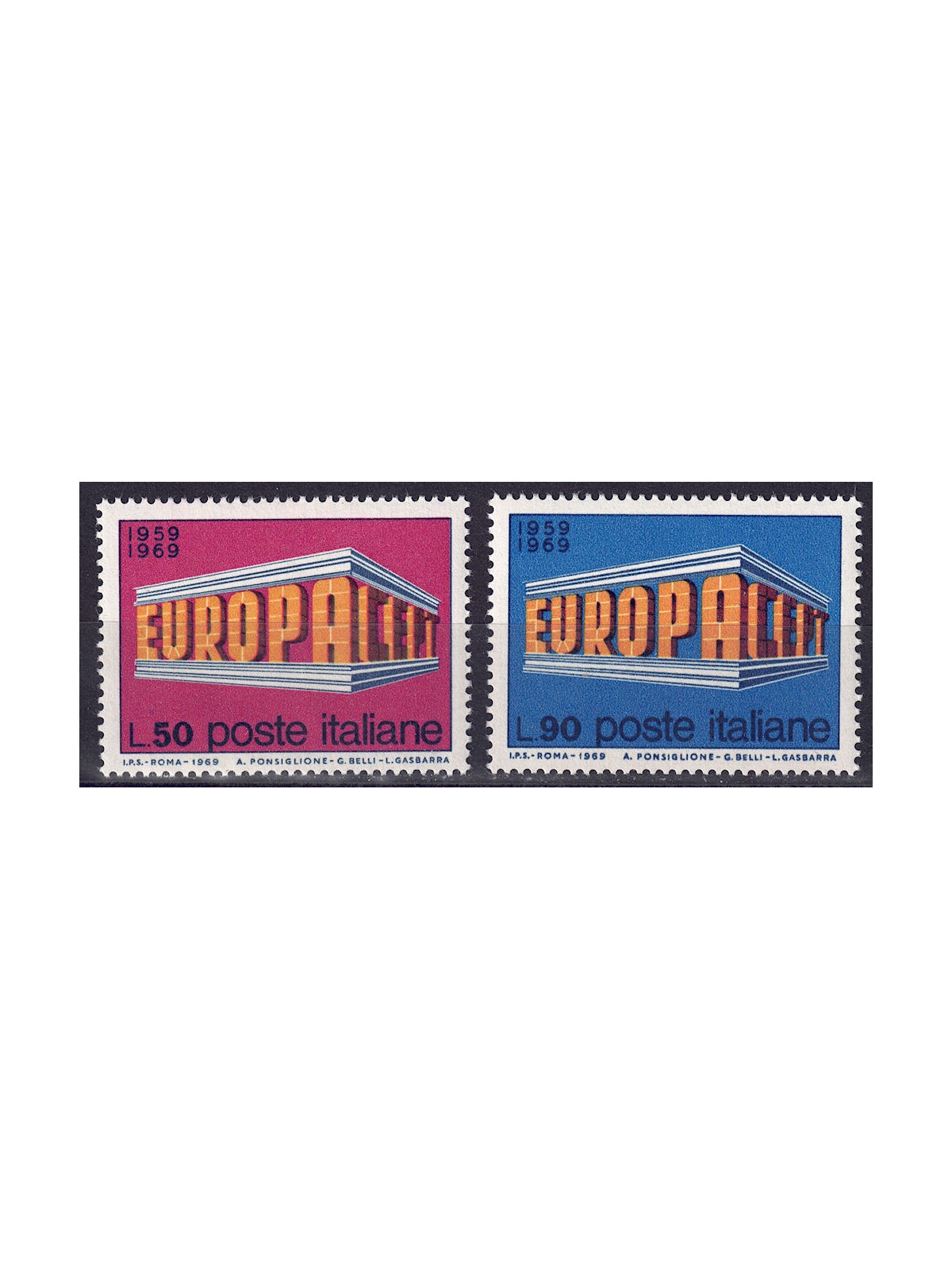 ITALY 1969 Europe 2v MNH**