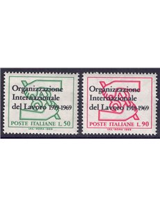 ITALY 1969 International Labour Organization 2v MNH**