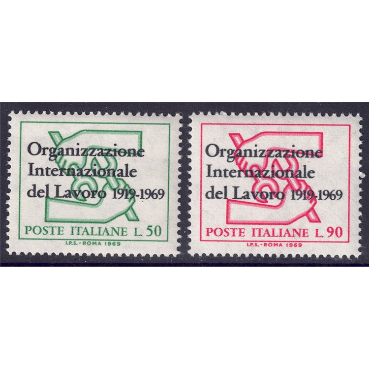 ITALY 1969 International Labour Organization 2v MNH**