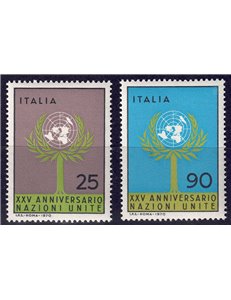 ITALIA 1970 Anniversario dell'ONU 2v MNH**