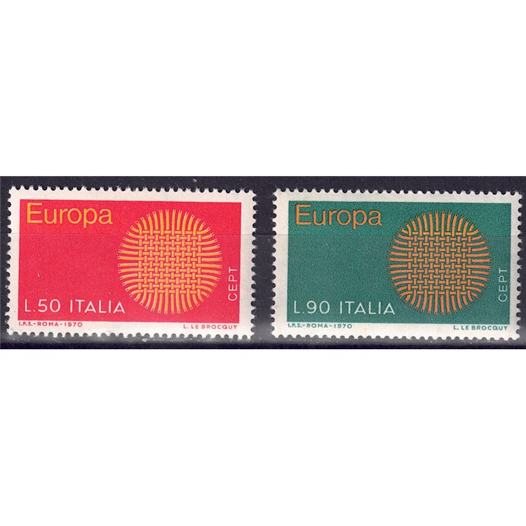 ITALIA 1970 Europa 2v MNH**