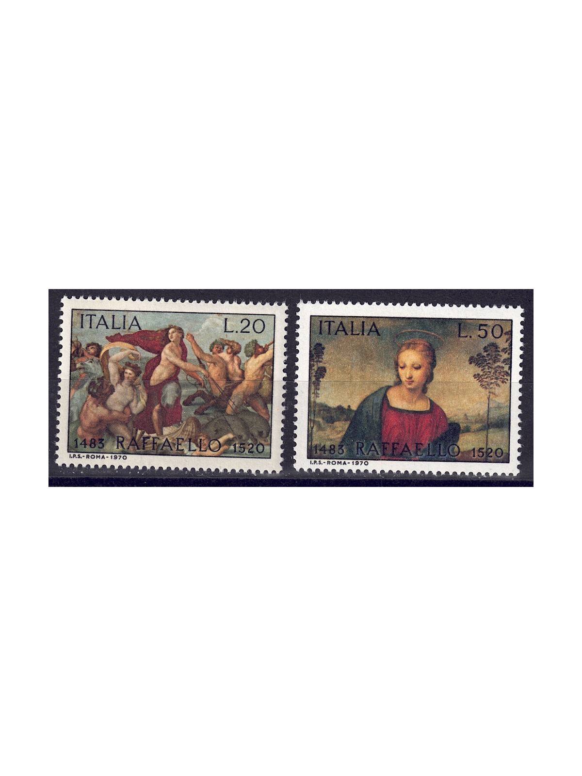 ITALY 1970 Raffaello Sanzio 2v MNH**