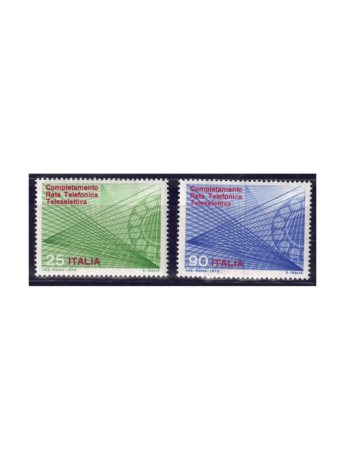 ITALIA 1970 Rete telefonica teleselettiva 2v MNH**