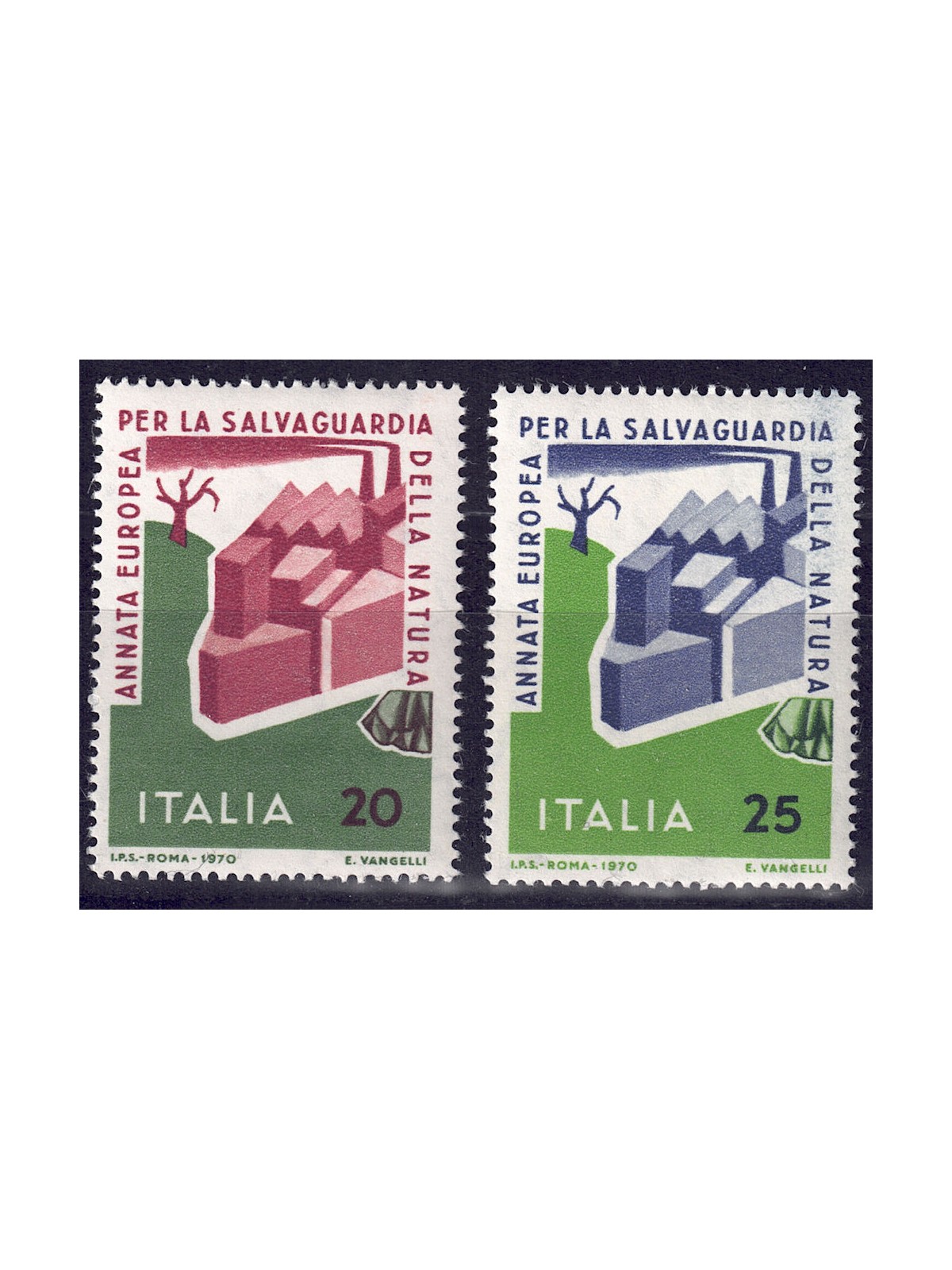 ITALY 1970 Nature Conservation 2v MNH**