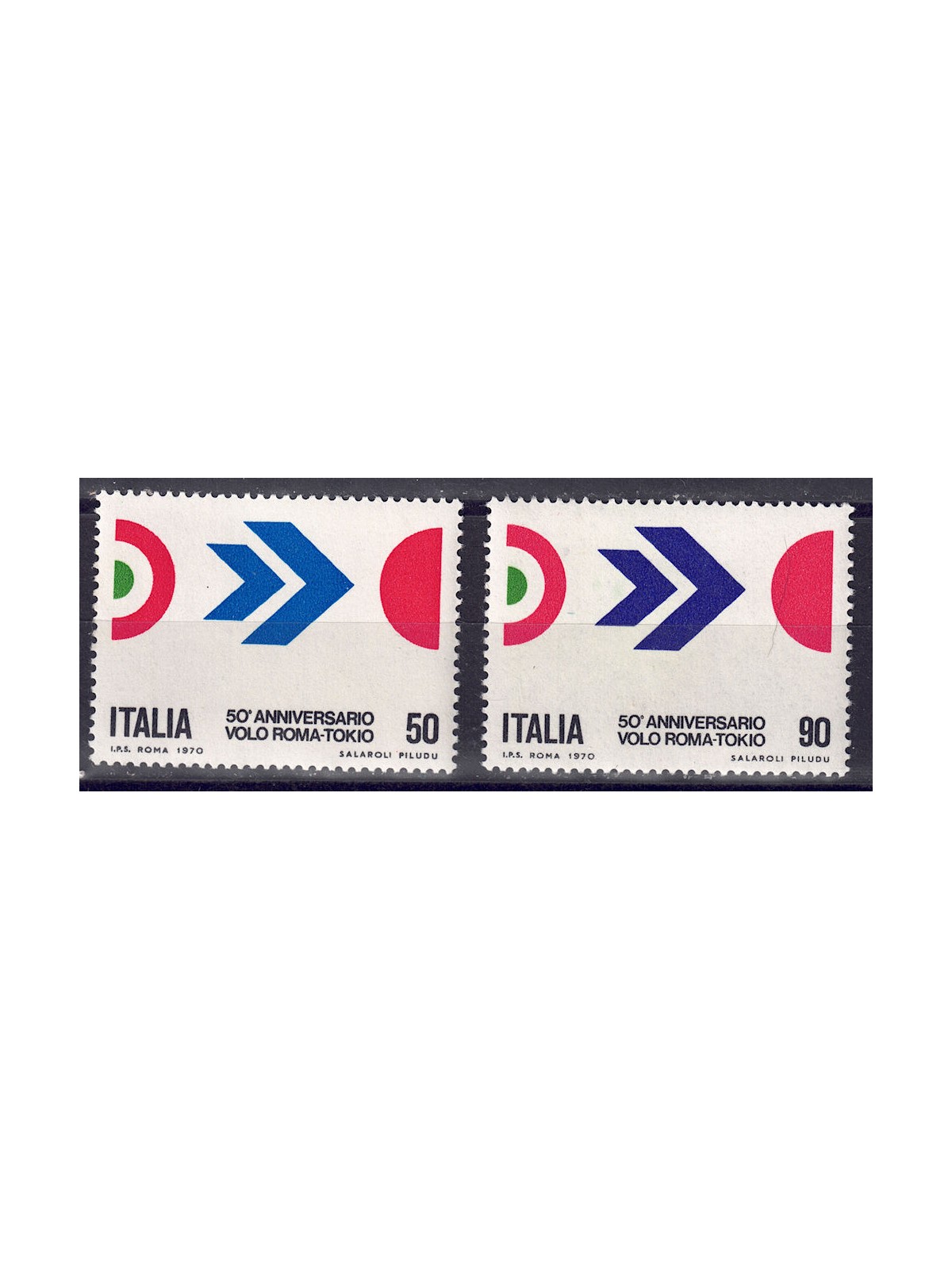ITALIA 1970 Volo Roma-Tokio 2v MNH**