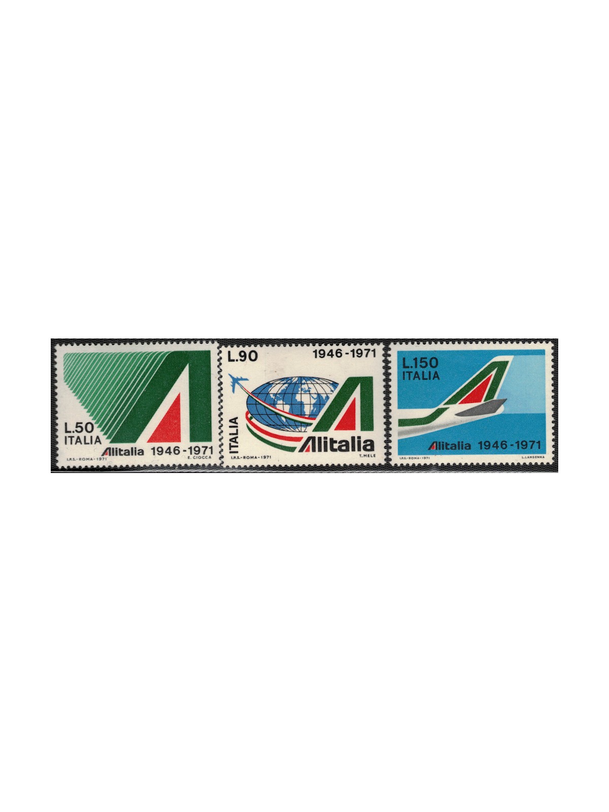 ITALY 1971 Alitalia 3v MNH**