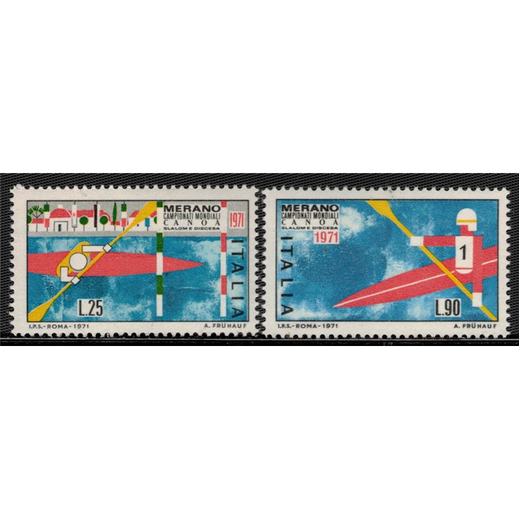 ITALIA 1971 Campionati mondiali di canoa 2v MNH**