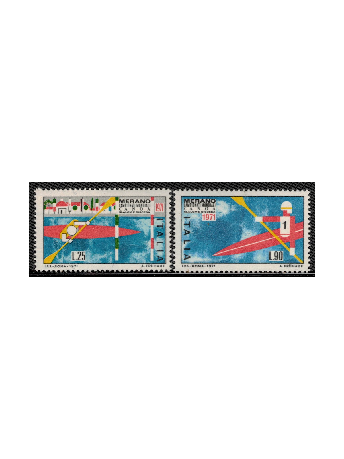 ITALIA 1971 Campionati mondiali di canoa 2v MNH**