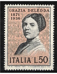 ITALY 1971 Grazia Deledda MNH**