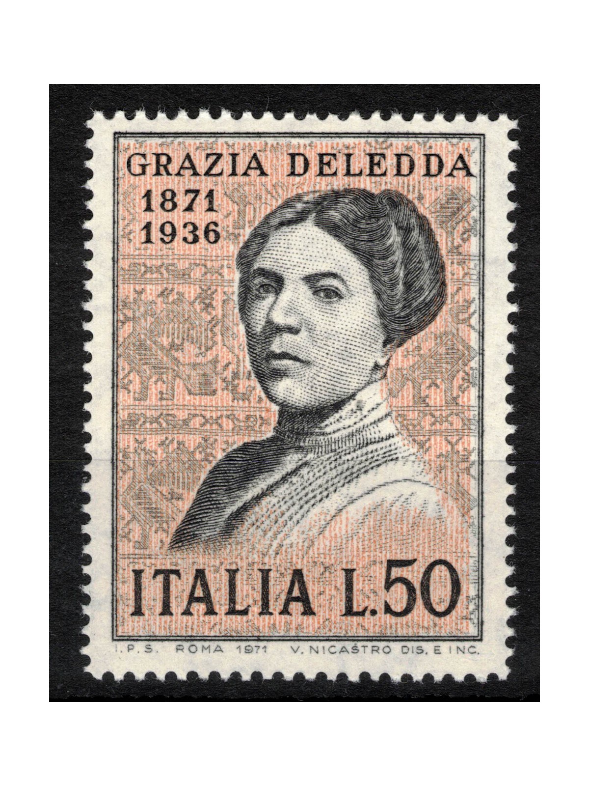 ITALY 1971 Grazia Deledda MNH**
