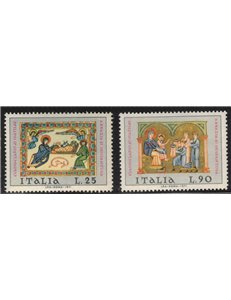 ITALIA 1971 Natale 2v MNH**