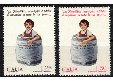 ITALIA 1971 Risparmio postale 2v MNH**