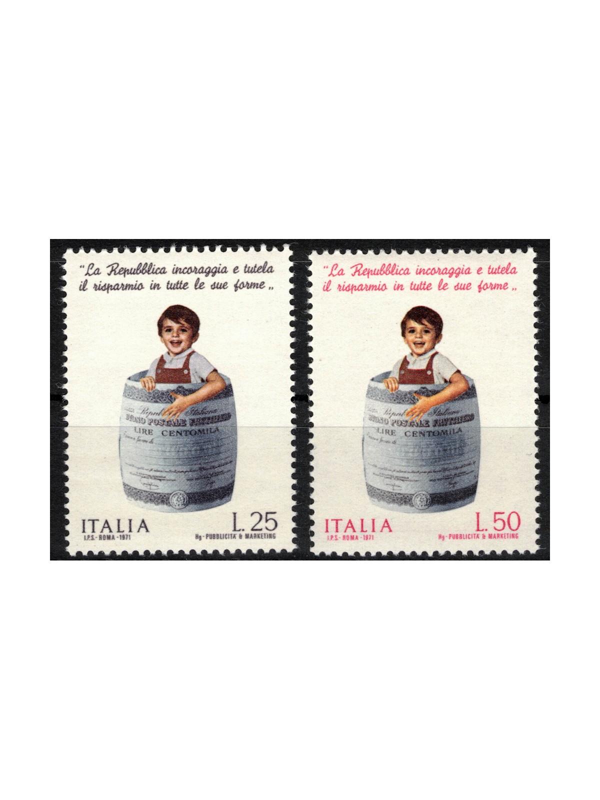 ITALIA 1971 Risparmio postale 2v MNH**