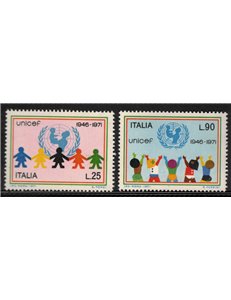 ITALIA 1971 Unicef 2v MNH**