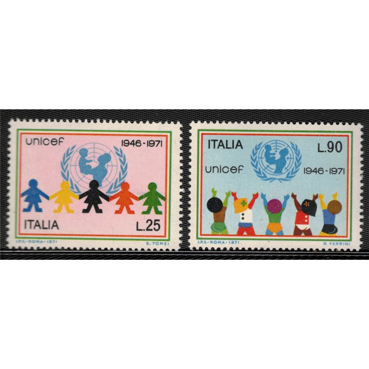 ITALIA 1971 Unicef 2v MNH**