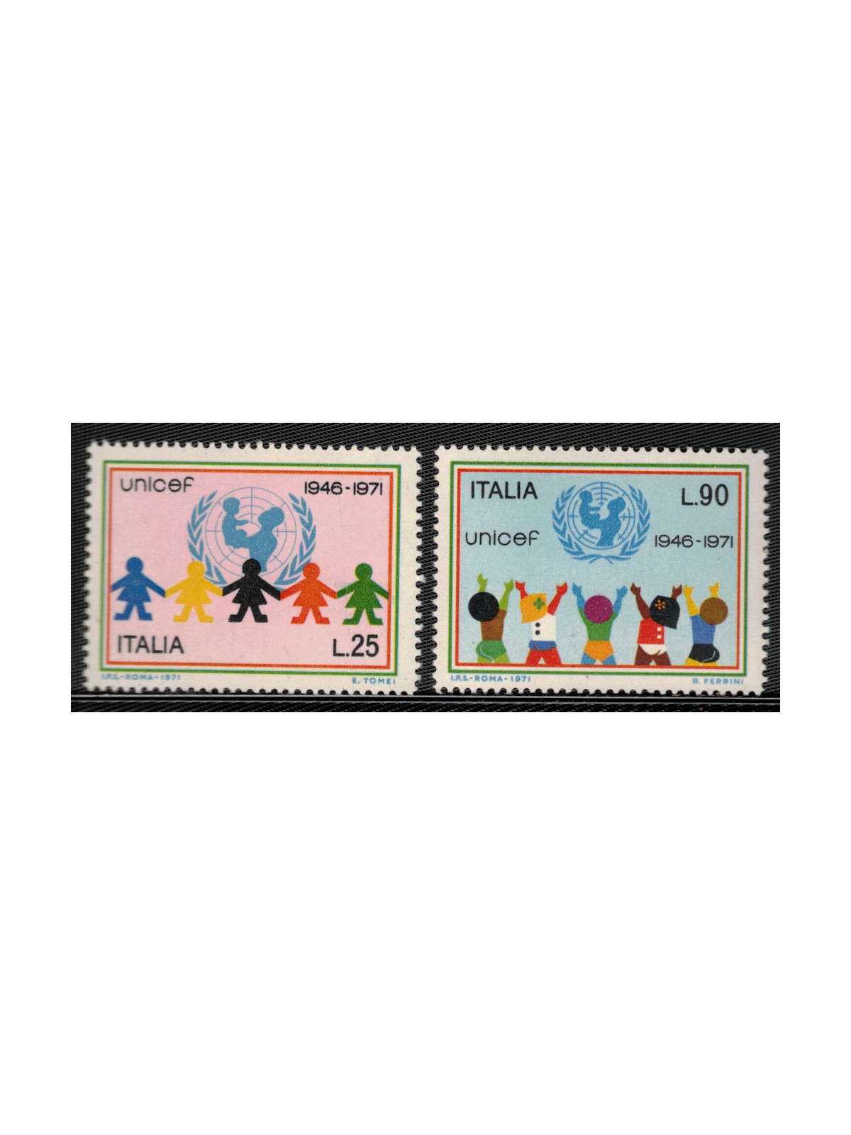 ITALY 1971 Unicef 2v MNH**