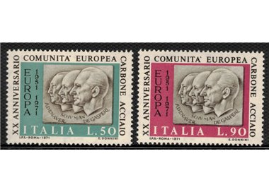 ITALIA 1971 Ventennale della CECA 2v MNH**